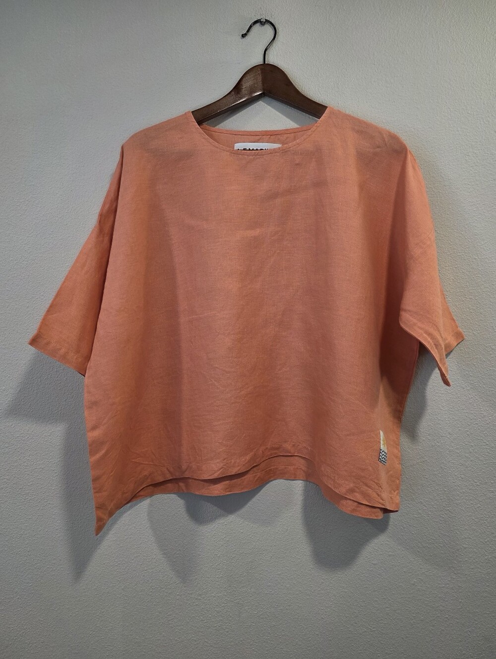 LF Markey Basic Linen Top in Coral - Picture 2 of 5
